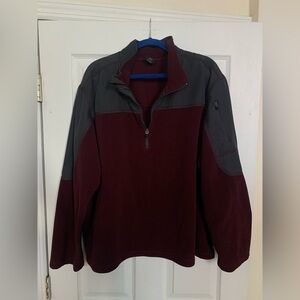 Starter Maroon and Grey Quarter Zip - XXL